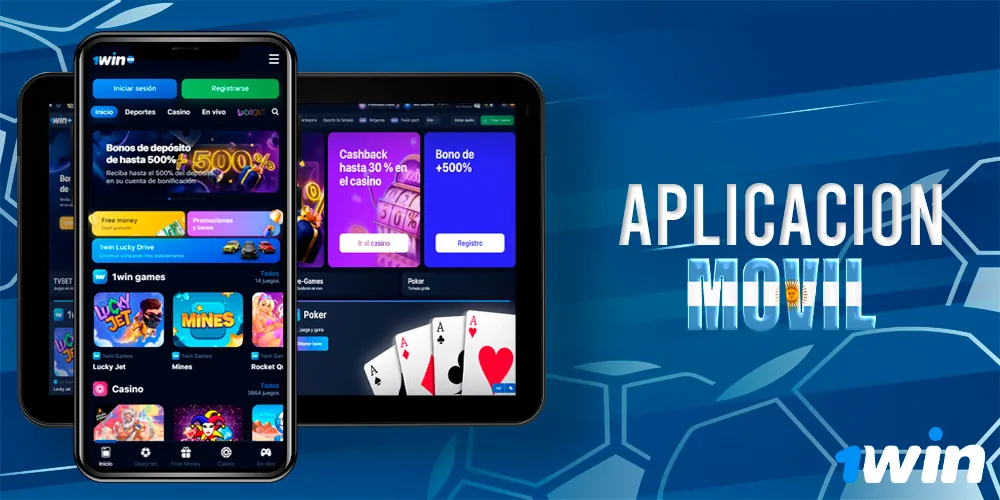 Aplicación móvil para apuestas y juegos de casino desde varios dispositivos
