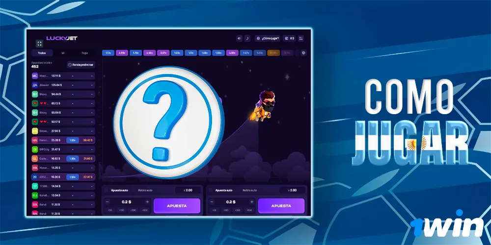 Cómo jugar a Lucky Jet en 1win Argentina