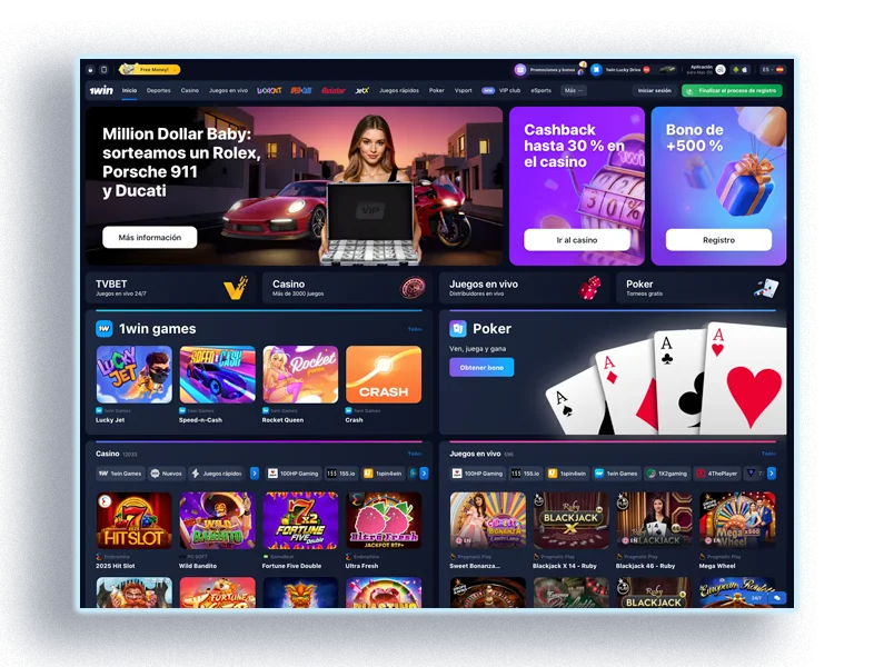 Página principal del casino