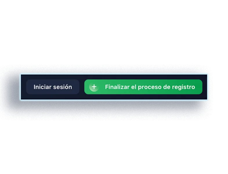 Botón de inicio de sesión y registro