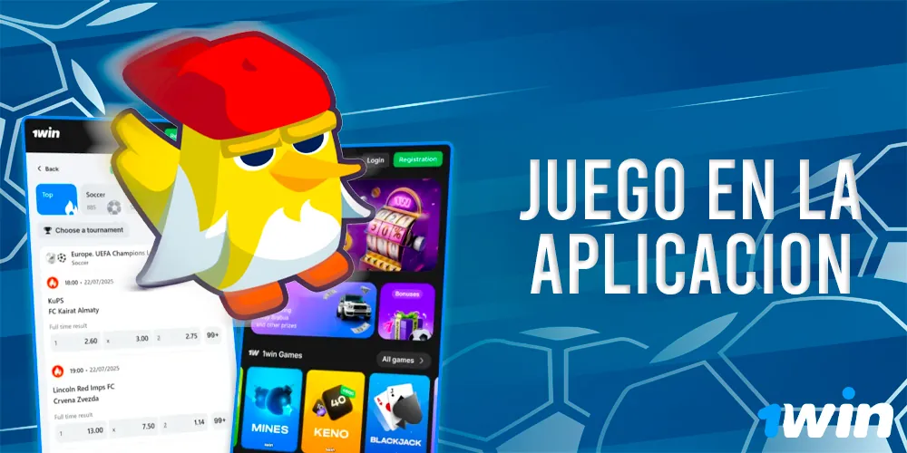 Juego en la aplicación móvil de 1win